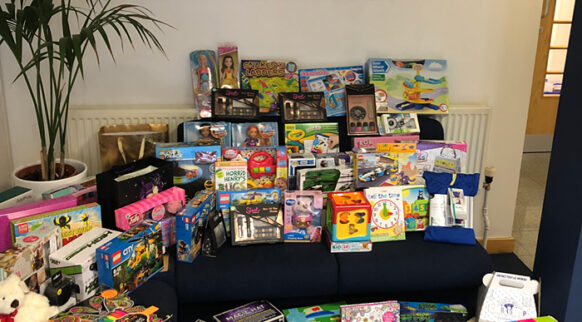 Toys collected by Macfarlane staff