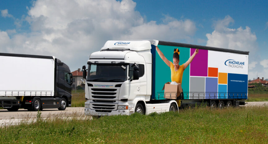 An image of a Macfarlane Packaging Truck