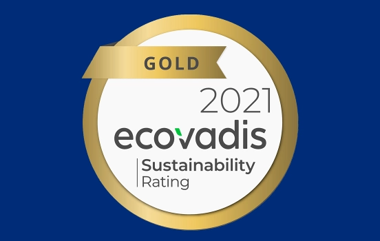 Gold Sustainability rating (2021) from EcoVadis for Macfarlane Packaging 
