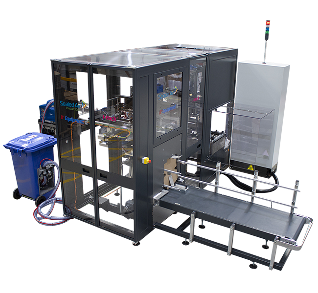 Image shows an example of Sealed Air B Pus auto boxing equipment available from Macfarlane Packaging 